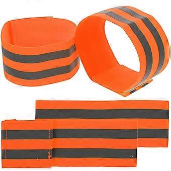 Reflecterende tape voor kleding, reflecterende polsbandjes voor de veiligheid, verpakking van 4 stuks.