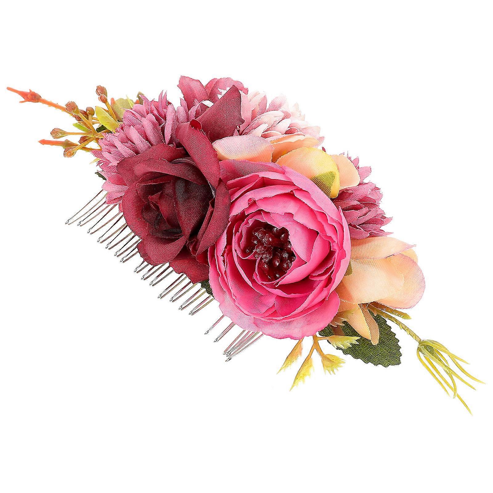 Brauthaarkamm mit Blumenmuster, 1 Stück