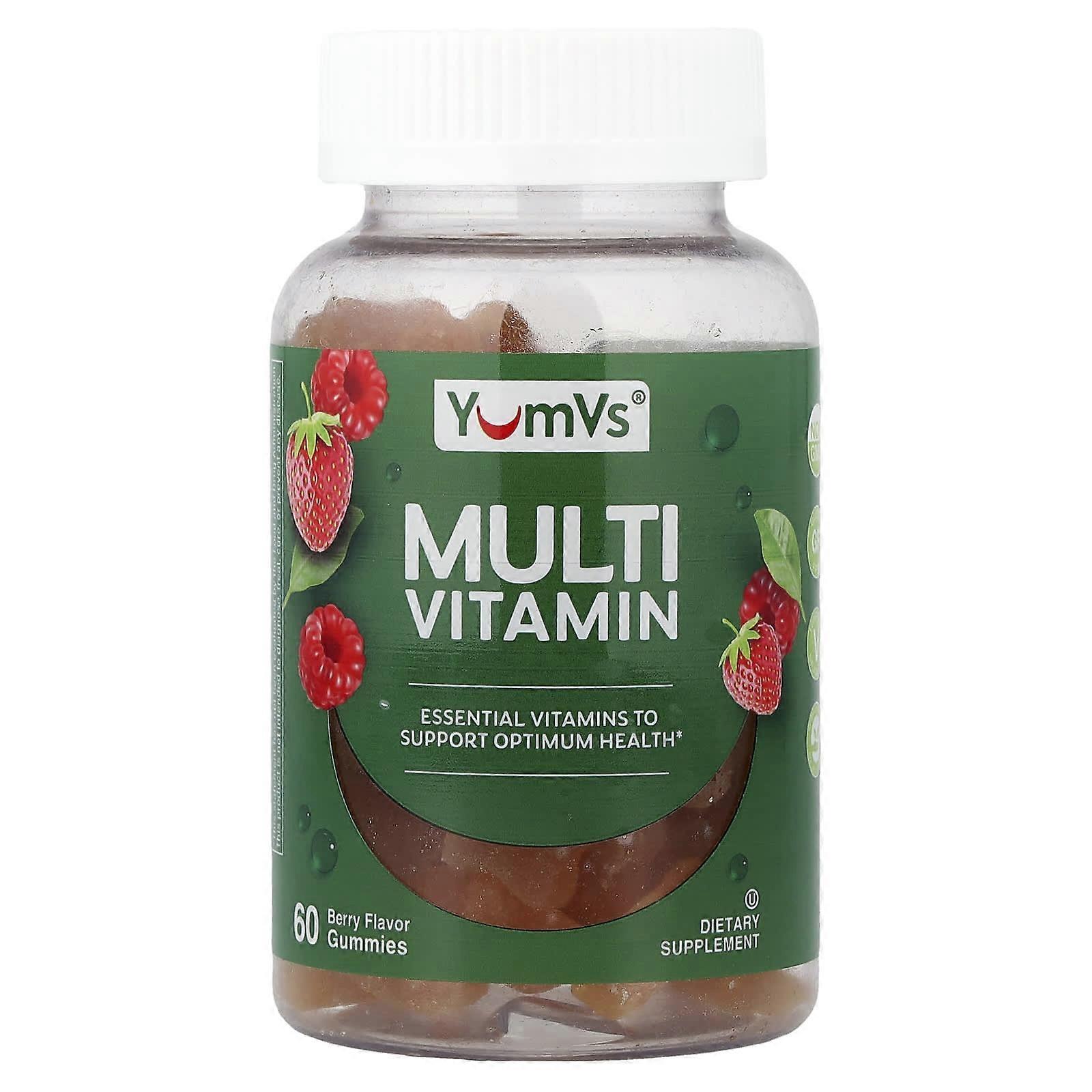 YumVs, Multi Vitamin Gummies, Berry, 60 Gummies, 2-Pack
