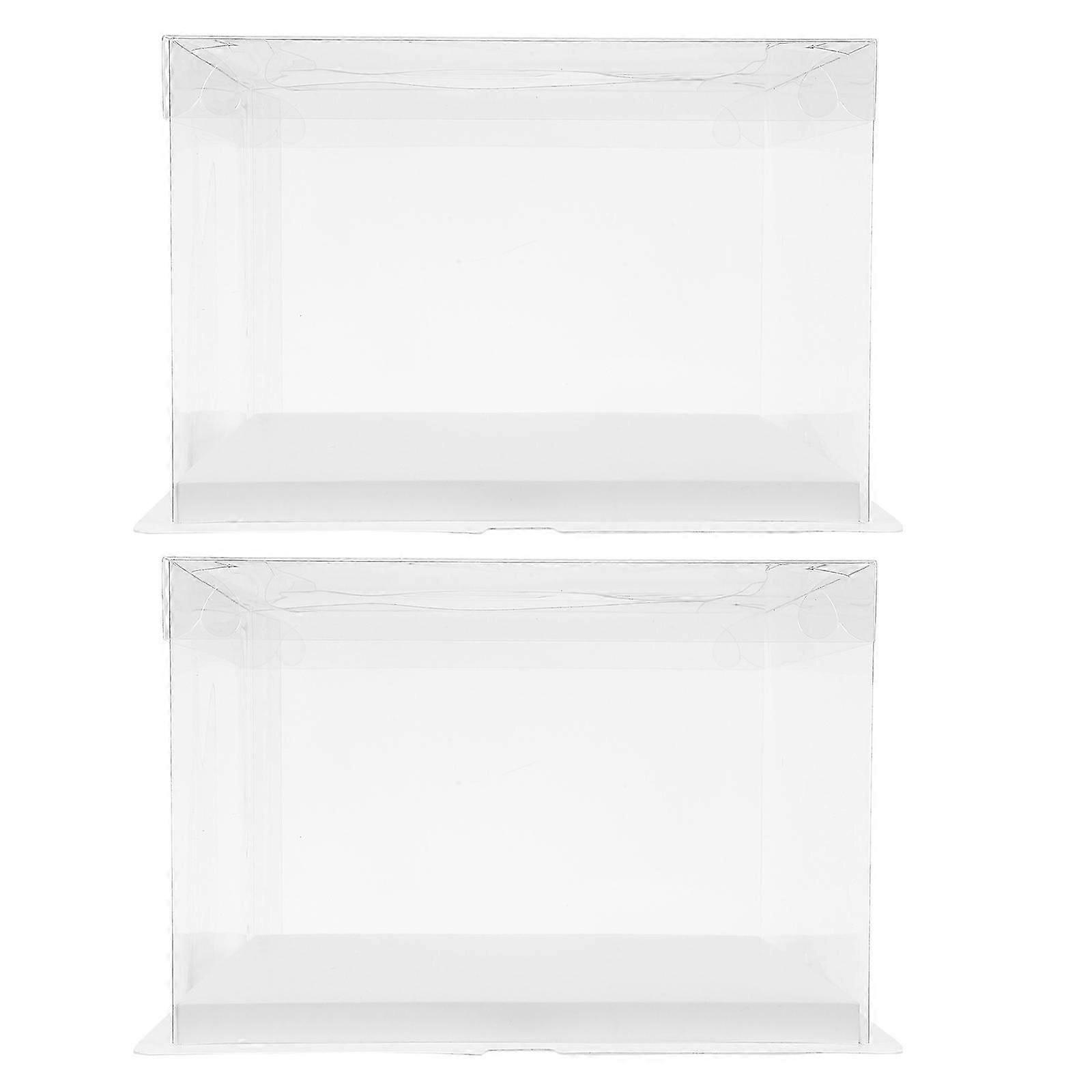 Transparent Cake Container for Birthday Cake Packaging 2Pcs Storage Box