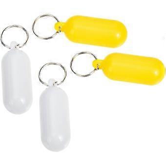 4pcs Floating Keychains Anti-lost Boat Key Ring Abs Material Smooth Surface for Water Sports Lovers