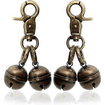 Copper Bells for Dog Collars with Snap Clips, Pure Copper, Clear Sound & No Rust, Save Birds Wildlife, Know Where Your Pet Is