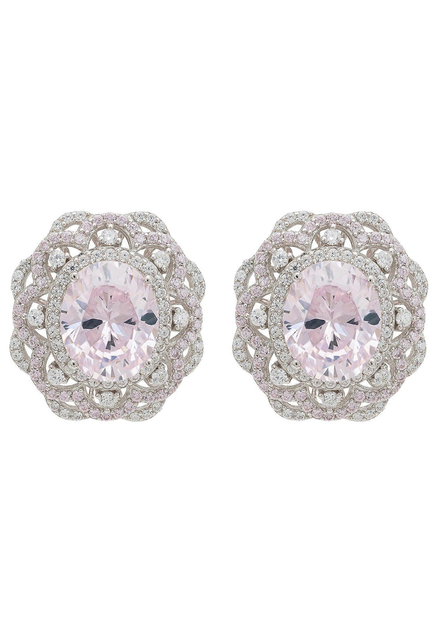 Palais Stud Earrings Morganite Silver