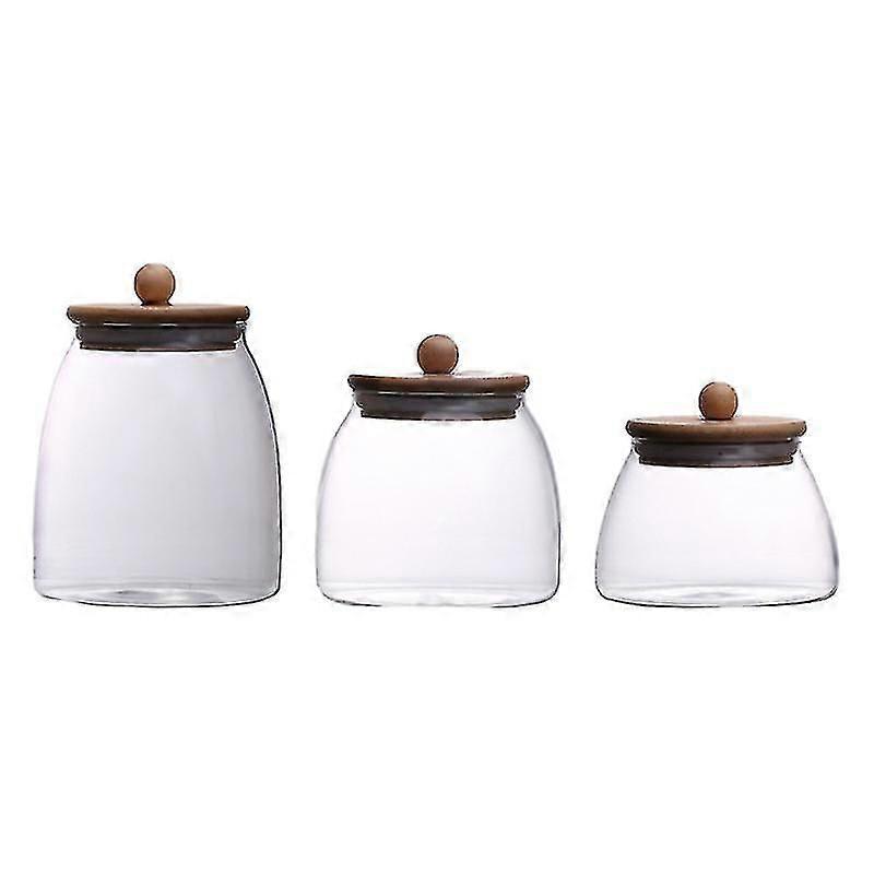 3pcs Food Containers,  Moisture-proof Storage Jars