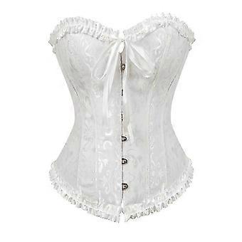 Overbust Corsetto Sexy Pizzo Plus Size Erotico Zip Floreale Donne Bustier Corsetto Lingerie Top