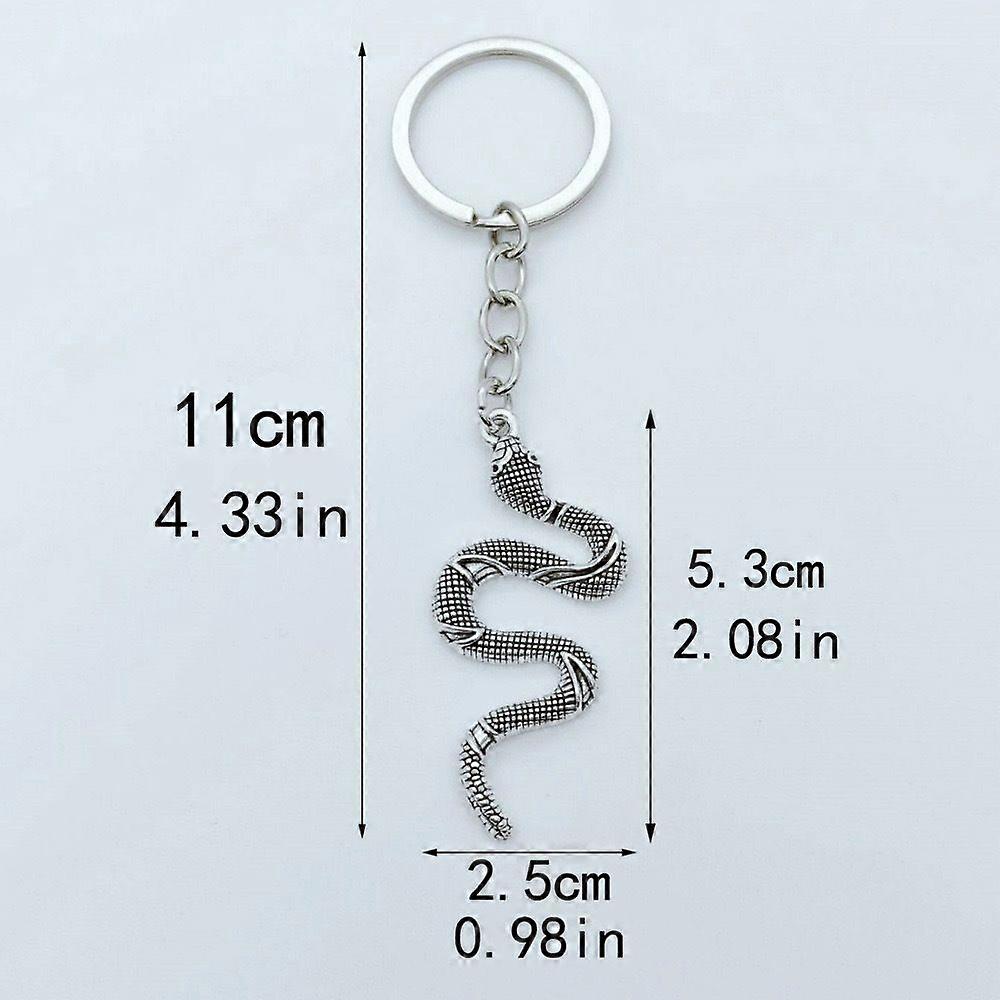 retro snake pendant, metal keychain