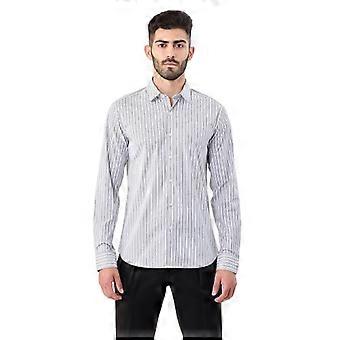 Boss Mens Striped Point Collar Regular Long-Sleeved Shirt