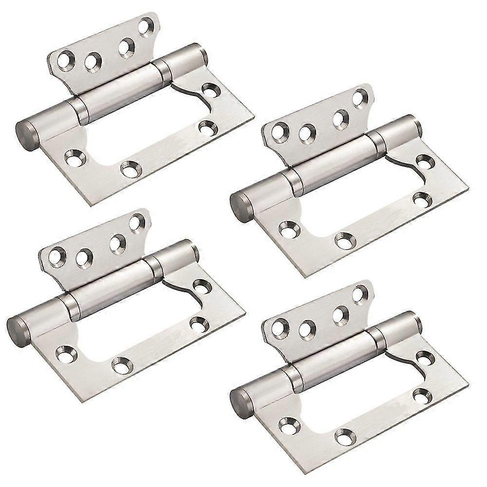 4x Stainless Steel Hinges, Rectangular Leaf 100mm Door Hinges