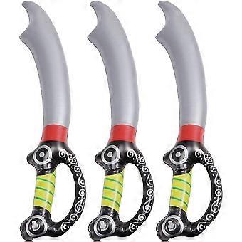 3pcs 70cm Inflatable Pirates Sword Pirate Knife Toys for Party Supplies Halloween Theme Party Favours Decorations