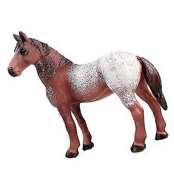 Modello di cavallo in PVC color marrone chiaro, ideale per giochi e decorazioni per bambini.