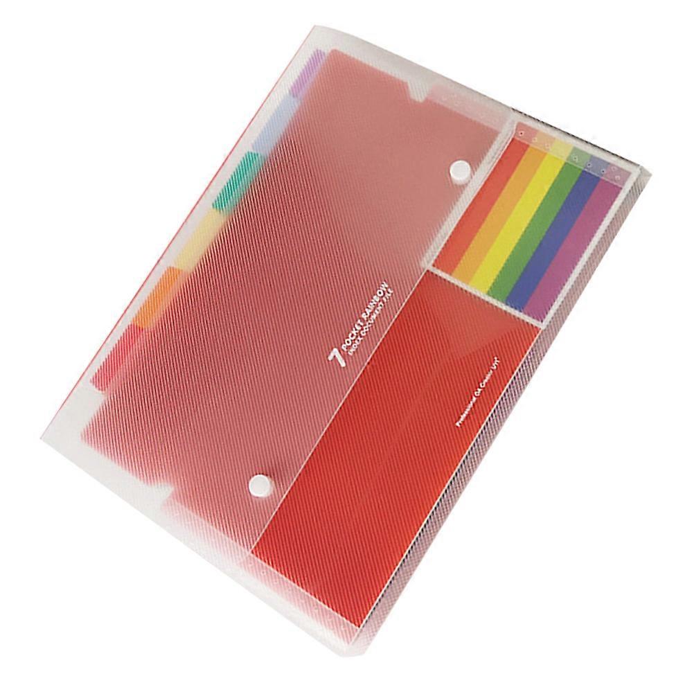 Portable Rainbow Document Folder for Organizing Files with