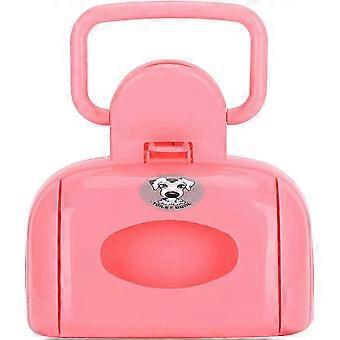 Pink Dog Waste Cleaning Tool with Storage Case Humanized Handle,compatible with Cleaning Outdoor Walking Hiking