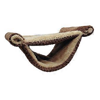 Hamac suspendu pour petits animaux, doux et chaud, double couche, pour Cage, pour cureuil, hamster, hamster dor, L, couleur café