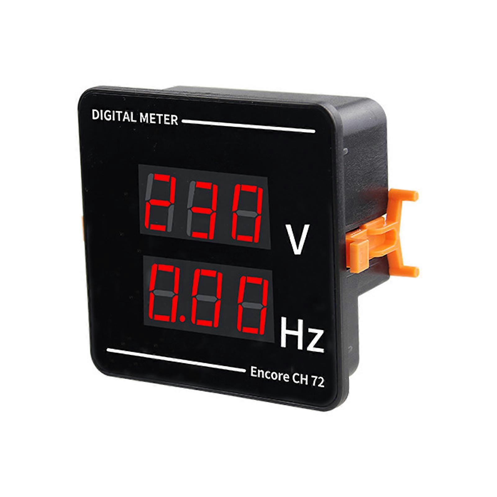 Double Display Voltage Frequency Meter Embedded AC Voltmeter HZ Tester High Accuracy Frequency Measuring Instrument Multicolor