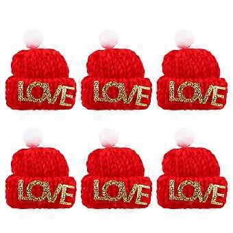 Christmas Finger Hats Set for Play 10Pcs Creative Knitted Finger Toys for Children