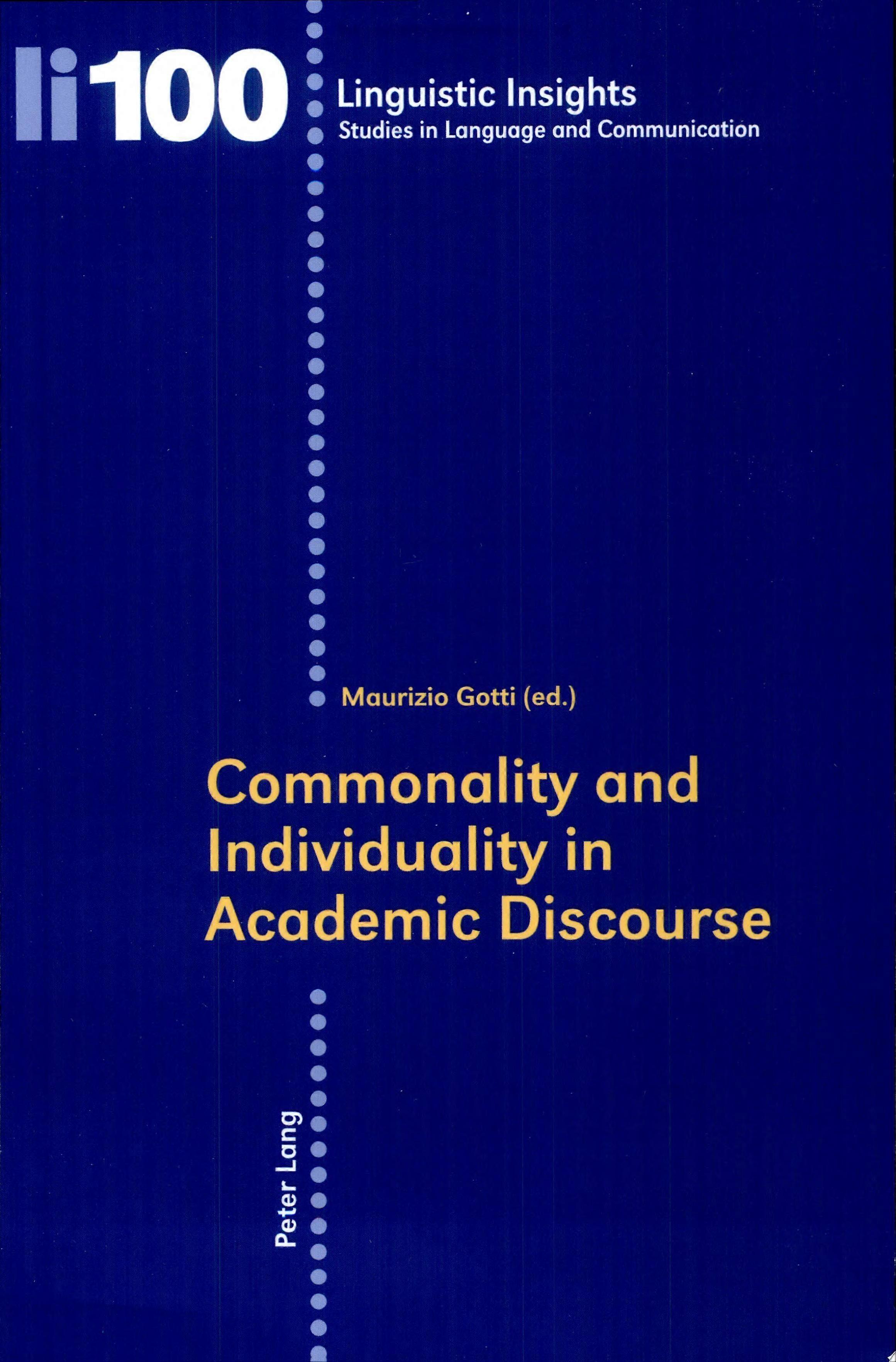 Commonality and individuality in academic discourse