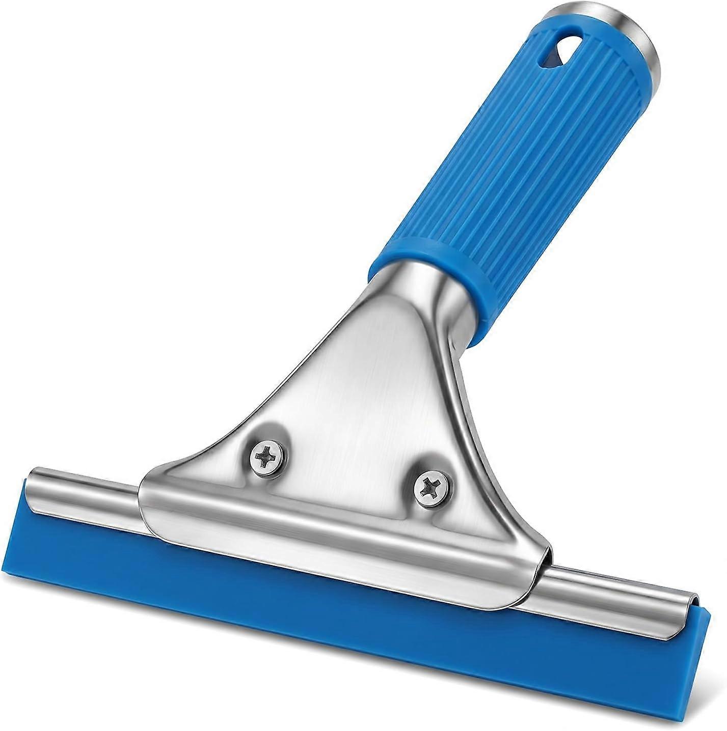 Professional Silicone Window Squeegee, Replaceable Heads,Stainless Ste