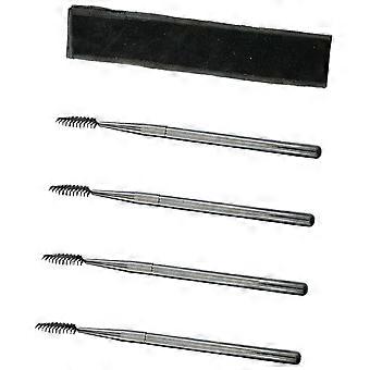 Eyelash Brush Micro Lash Comb for Makeup 4Pcs Assorted Color with Pouch