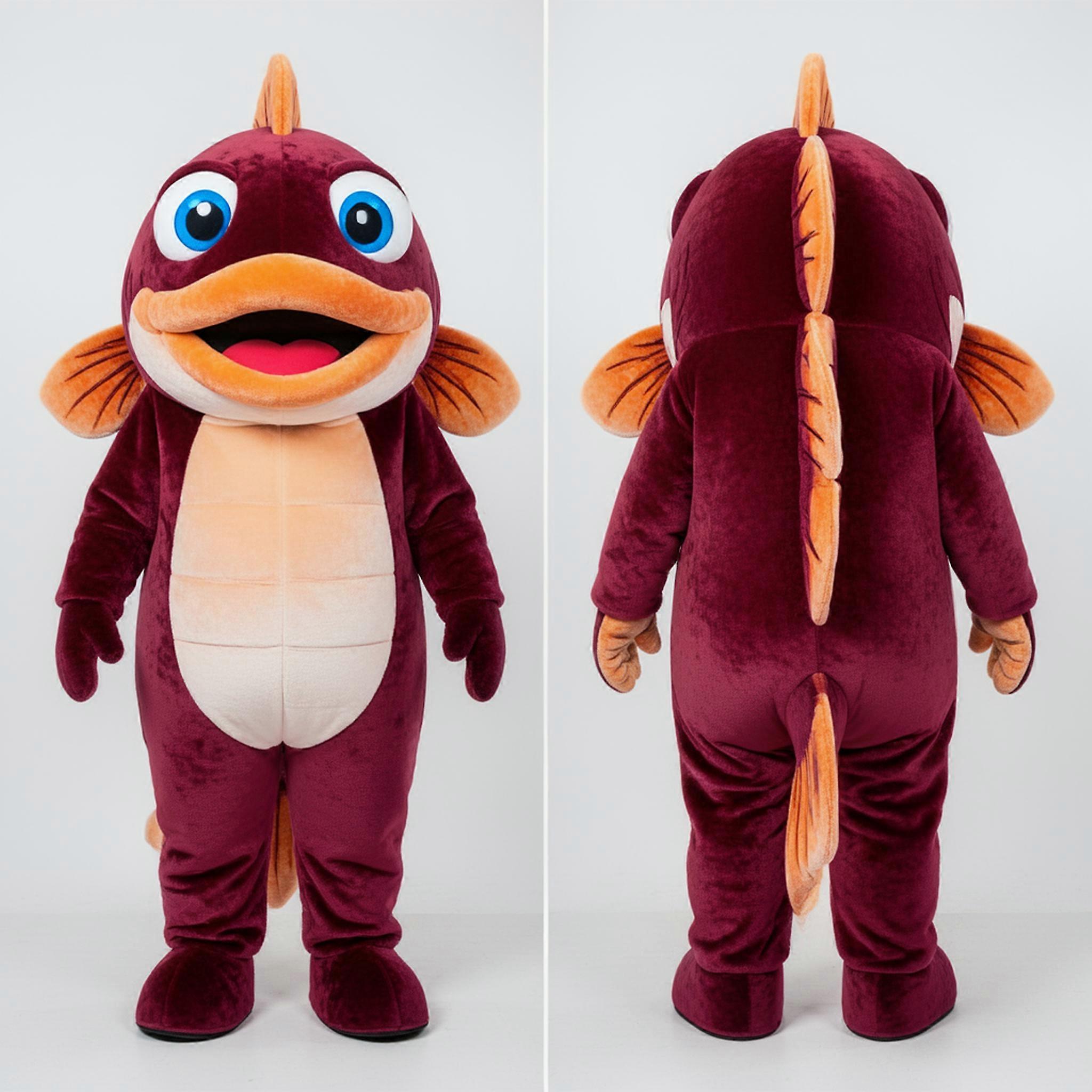 MASTICOT Maroon Velvety Cod Mascot