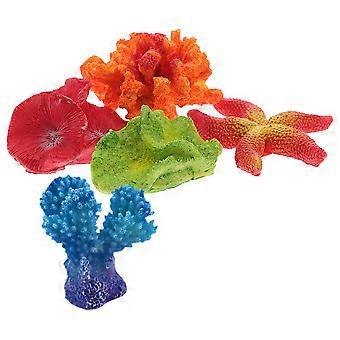 Aquarium Fish Tank Plant Resin Coral Decor for Decoration 5Pcs Set