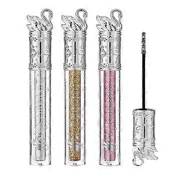Shimmering Glitter Mascara 3 Colors Long Lasting Smudge Proof Volume Eye Makeup for Holiday Parties