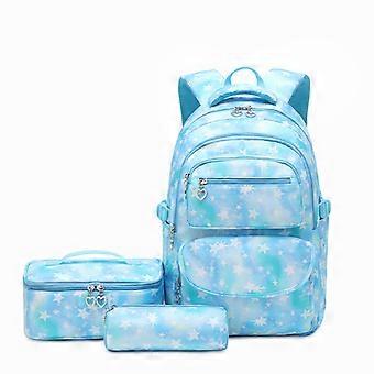 Wasserdichter Schulrucksack für Mädchen mit Farbverlauf – 3 Fächer.C5