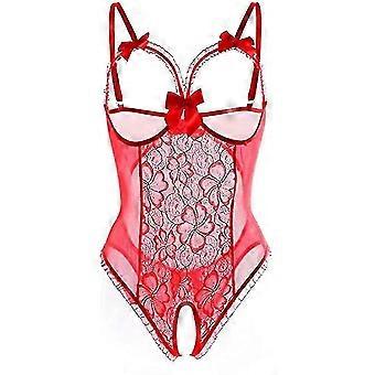 Lace Lingerie For Women Harness Strap Snap Crotch Harness Bra Naughty Teddy