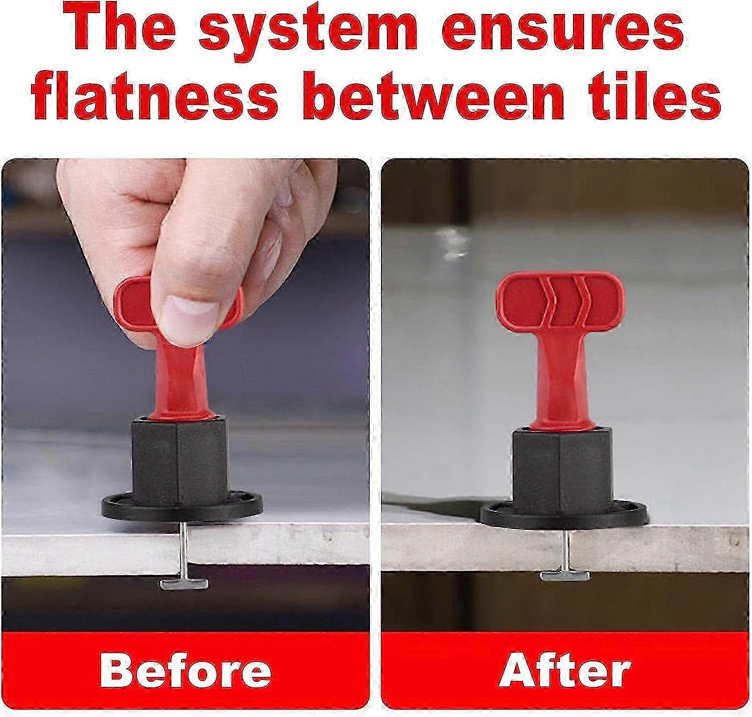 Tile Leveling System Kit 100 pcs tile leveler spacers, 2 special wrenches