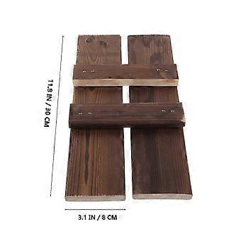 Light Brown Solid Wood Aquarium Decor Boards, Durable Vintage Fish Tank Landscape Accessories, 4 Piece Set with Nails, Ideal for DIY Fountain Scenes