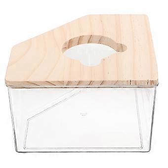 Transparente Hamsterbadewanne aus Acryl, Hamstertoilette mit Aufbewahrungsmöglichkeit, 1 Stück