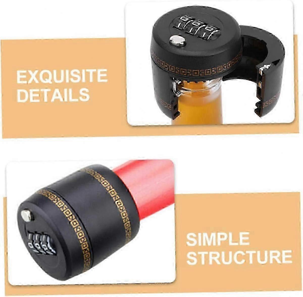 Bottle Password Lock, Drink Bottle Lock, 2 Bottle Password Code Digital Lock