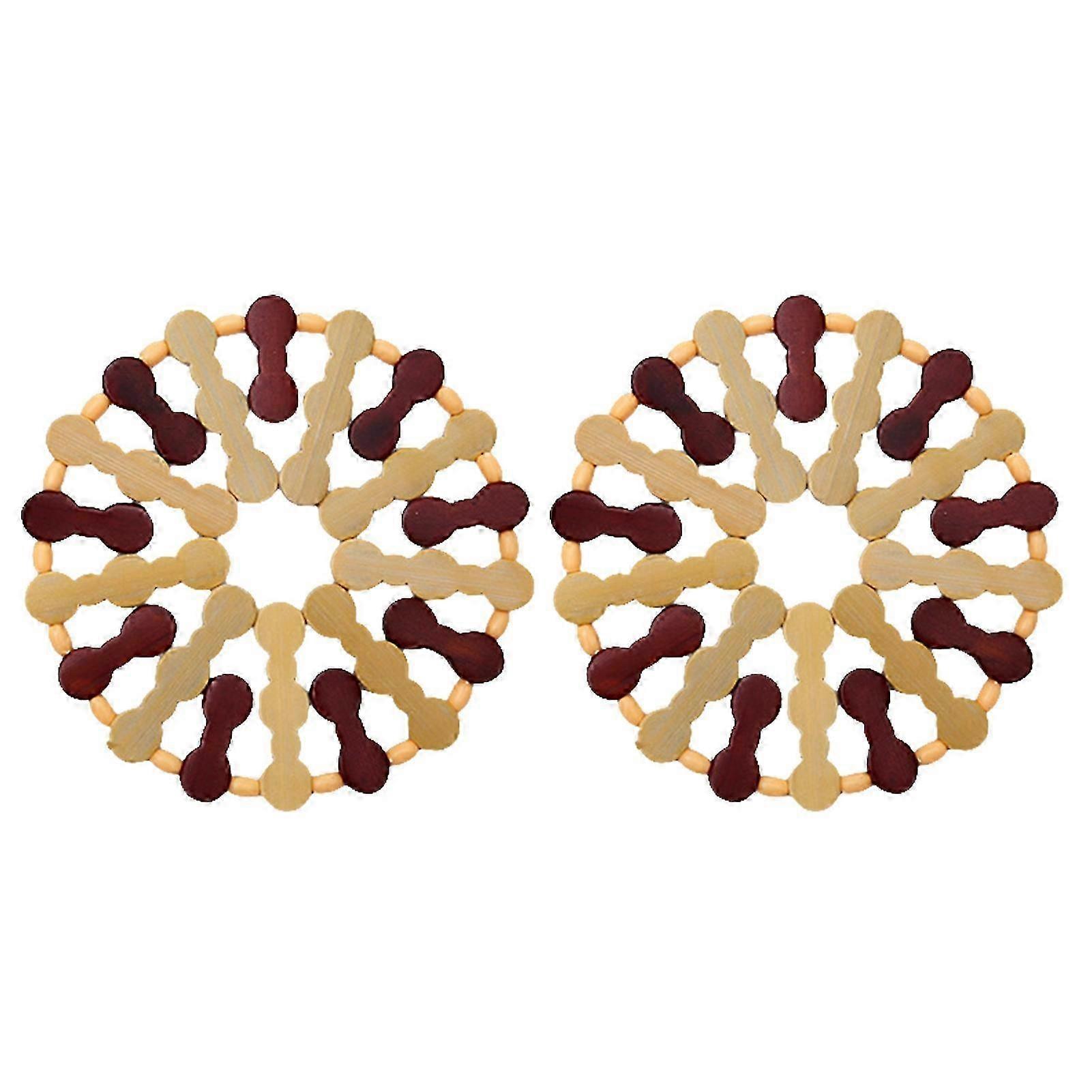 Heat Resistant Bamboo Coaster Set