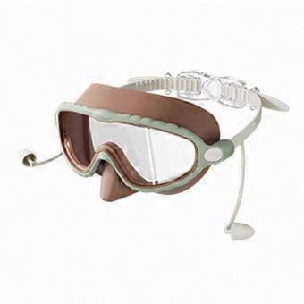 Swim Goggles compatible with Kids with Earplugs - Wide View Anti-Fog Glasses compatible with Ages 3-16