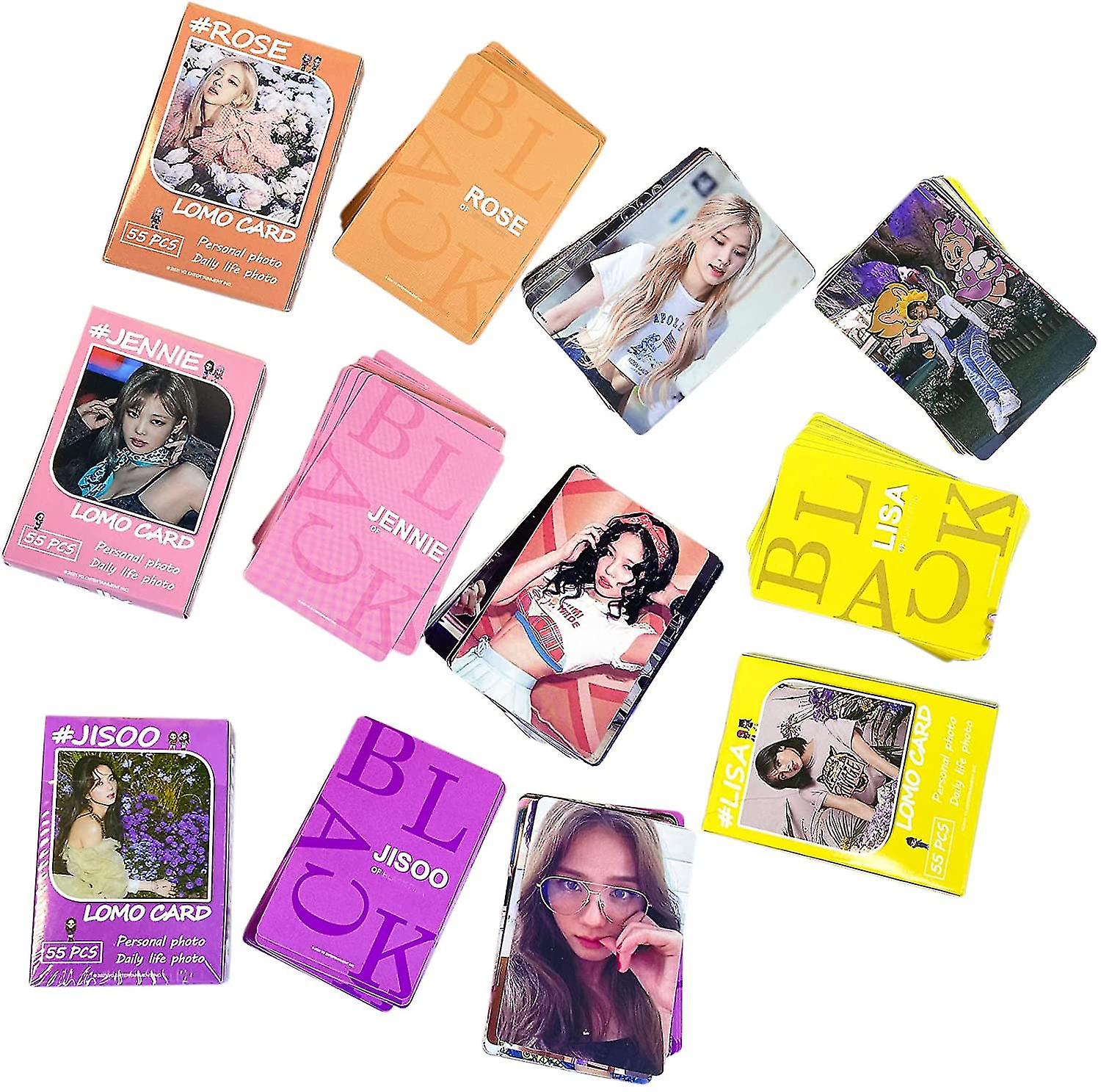 Kpopロモカードブラックピンク2022シーズンの挨拶フォトカード個人的な写真4箱/ 220個セットロモカードギフトまばたきの女の子と男の子
