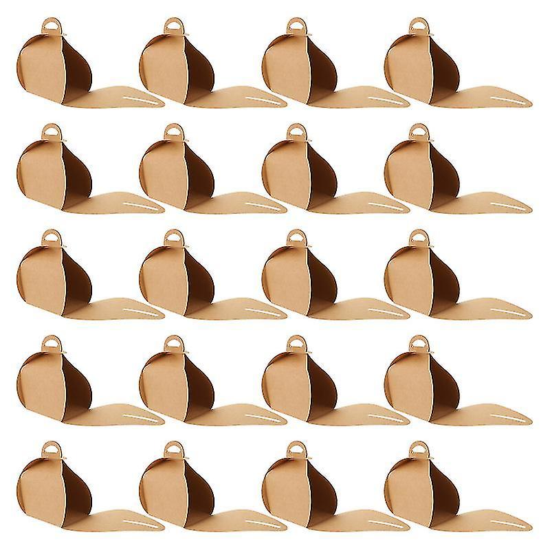 9X9x7.5cm Khaki Wrapping Paper 20pcs Portable Cake Boxes Baking Biscuit Packing Boxes Cake Wrapping