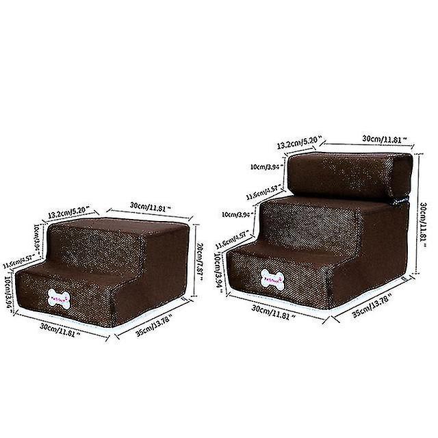 犬用階段 犬用はしご ペット用 3段 犬用階段 小型猫用 ペット用ランプ はしご 滑り止め 取り外し可能 犬用 ソフトベッド ペットケージ 犬小屋 Tangrui
