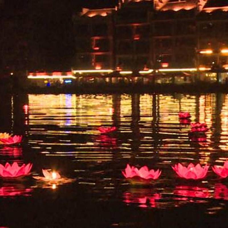 Floating Lotus Light Pool Outdoor Garden Water Flower LED Lamp Lights Electronic Candle