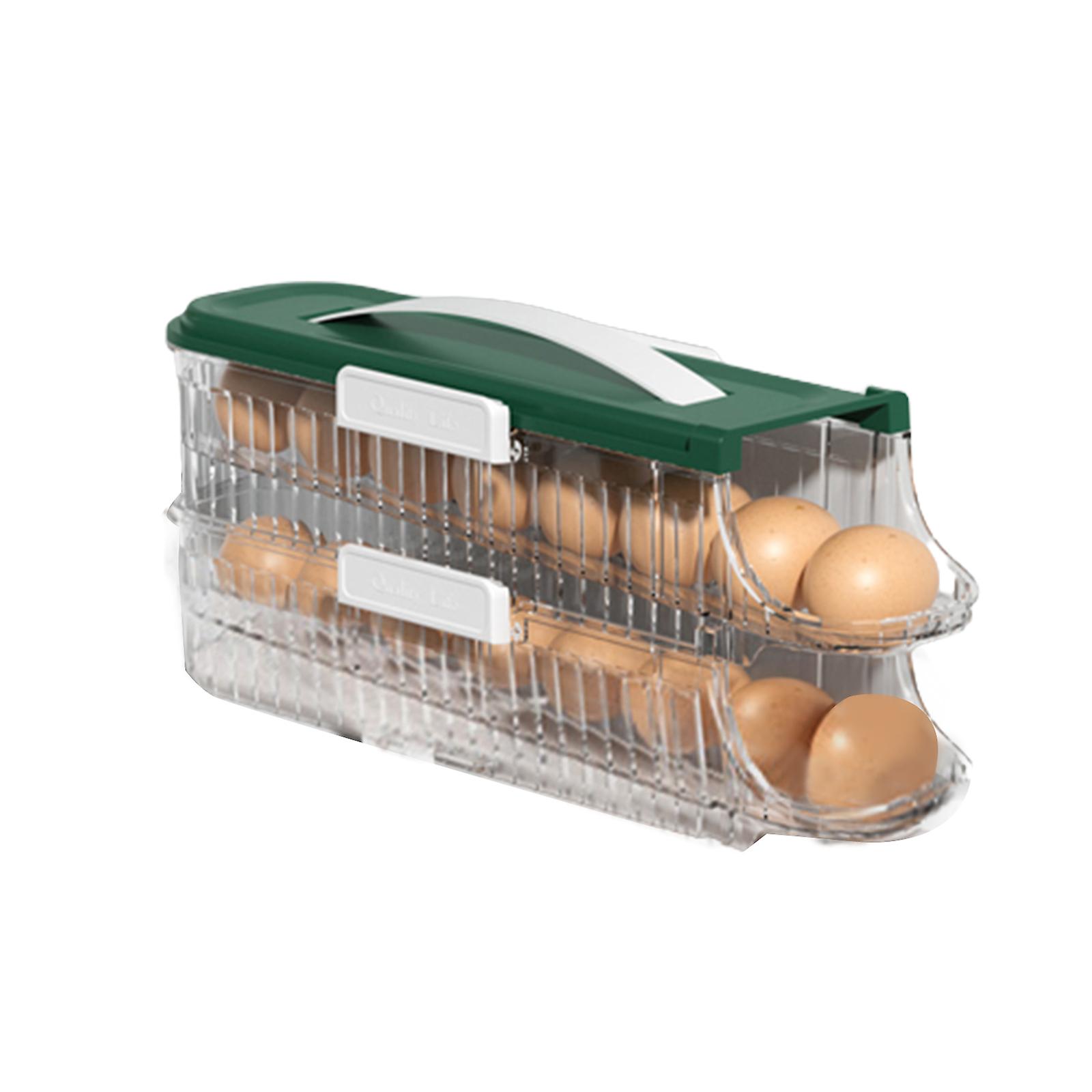 Egg storage box can be timed refrigerator preservation rolling holder drawer type kitchen