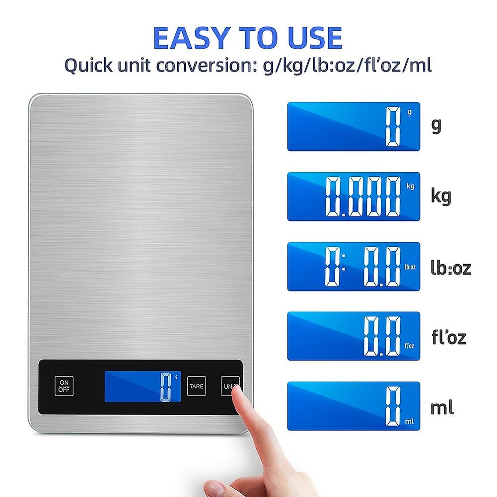 Rechargeable Waterproof Digital Food Scale With Tempered Glass Surface For Precise Cooking And Baking