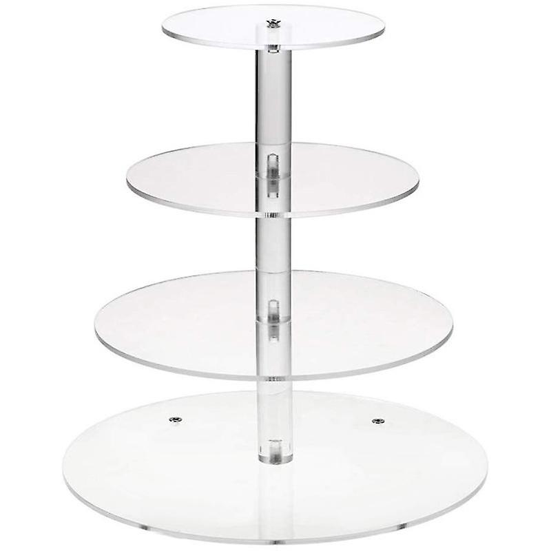 Transparent rotund acrilic 3 / 4 Tier Tort Titular party Cupcake Display Stand Rack