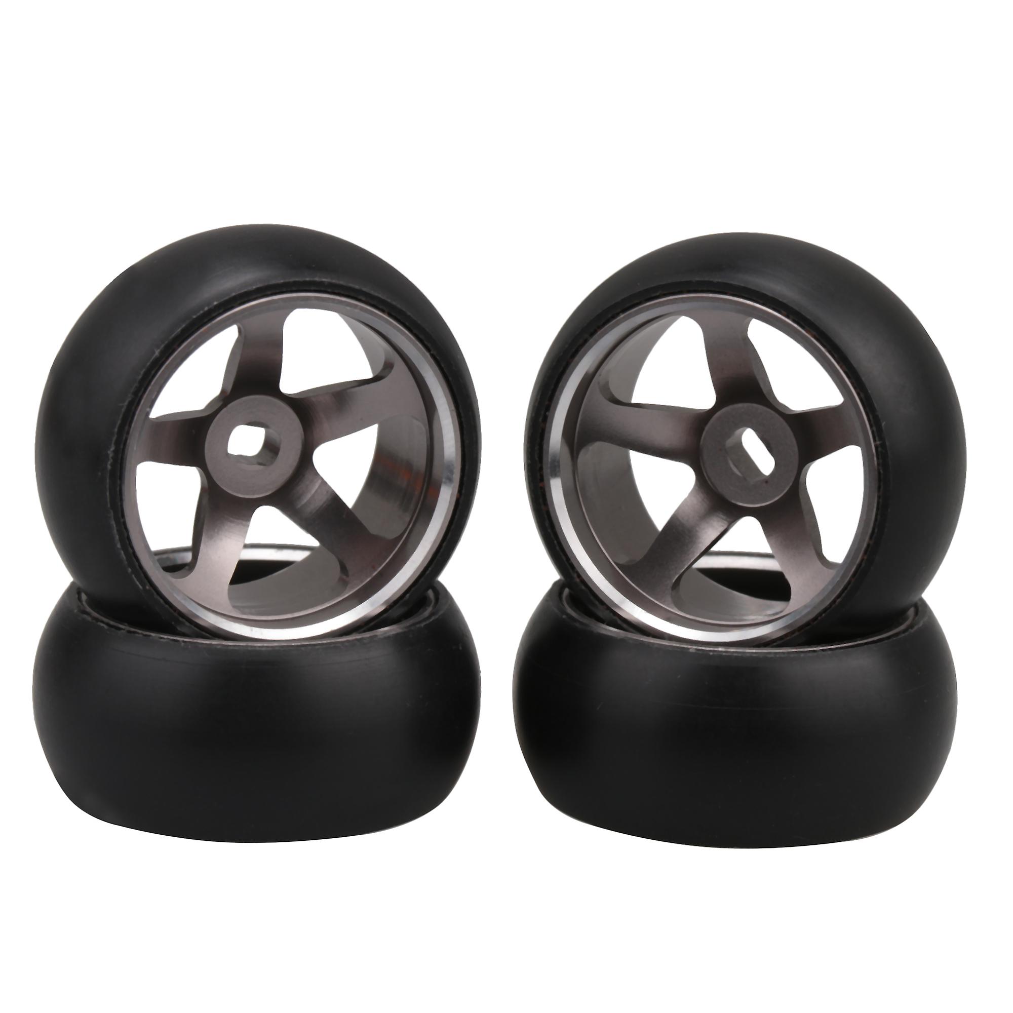 4Pcs RC Car 5 Spoke Titanium Wheel Hub Tyre Replacement for WL 1:28 K989