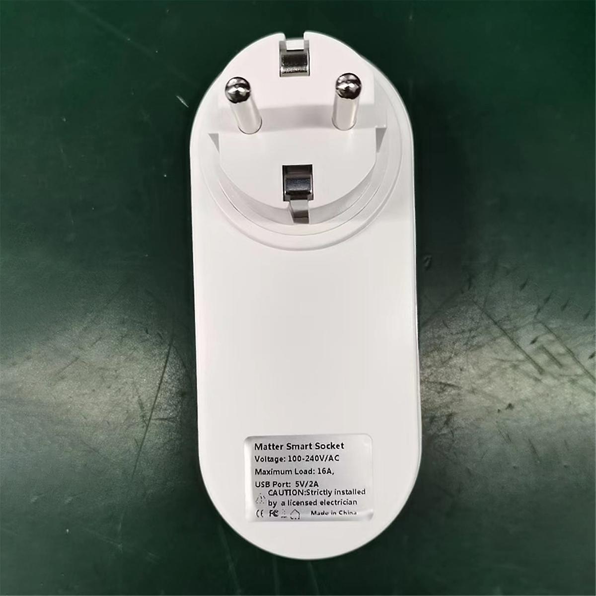 Matter WiFi USB Socket Compatible with for Alexa Google Home US Plug