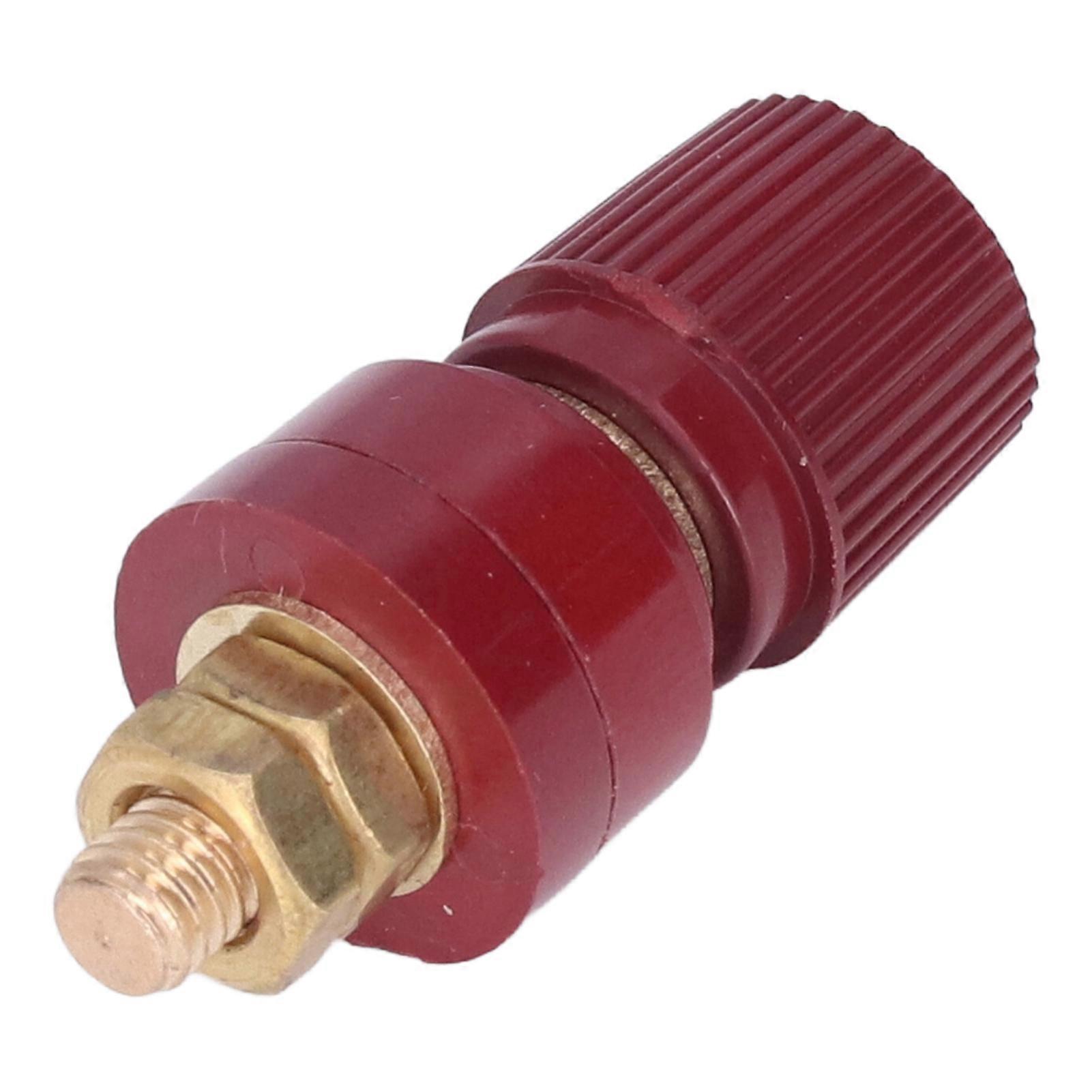 10Pcs 333 Full Brass Terminal M6 Screw Banana Plug Socket Terminal Binding Posts TerminalRed