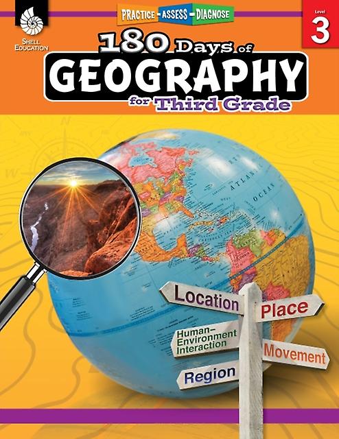 180 Days Geography For Third Grade by Saskia Lacey Paperback