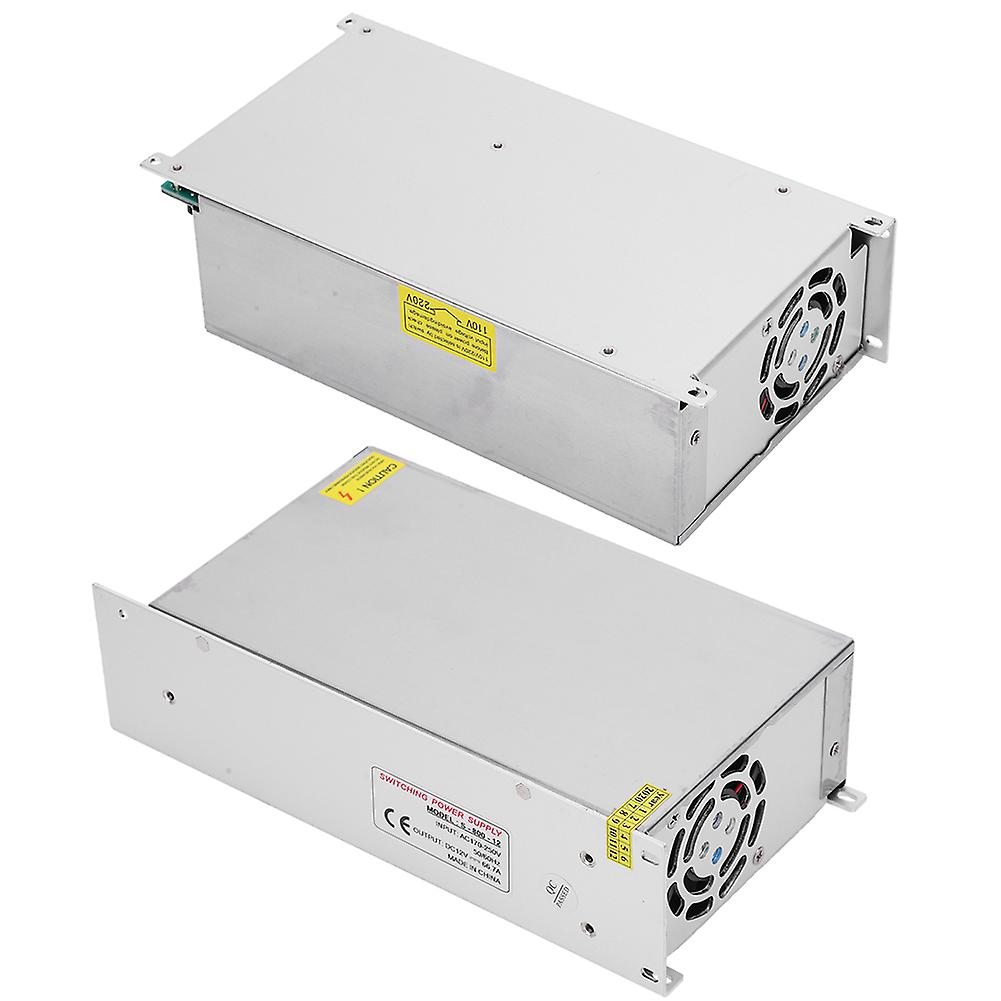 Adaptateur d'alimentation à découpage DC12 V, alliage d'aluminium, barre lumineuse LED pour imprimante 3D (S-800-12 (12 V 66,7 A, 800 W) AC170-250 V)