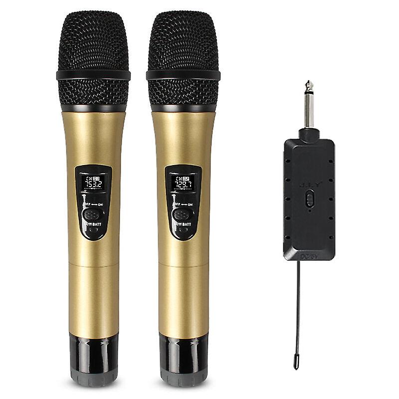2 Wireless Microphone Vhf Professional Mic Transmitter Receiver Dj For Square Speaker Mixer Live Sound Card K Song Karaoke