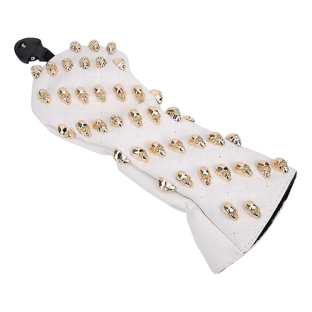 Golf Club Protections PU White Skull Rivet Design Waterproof Durable Soft SuppliesMedium Size