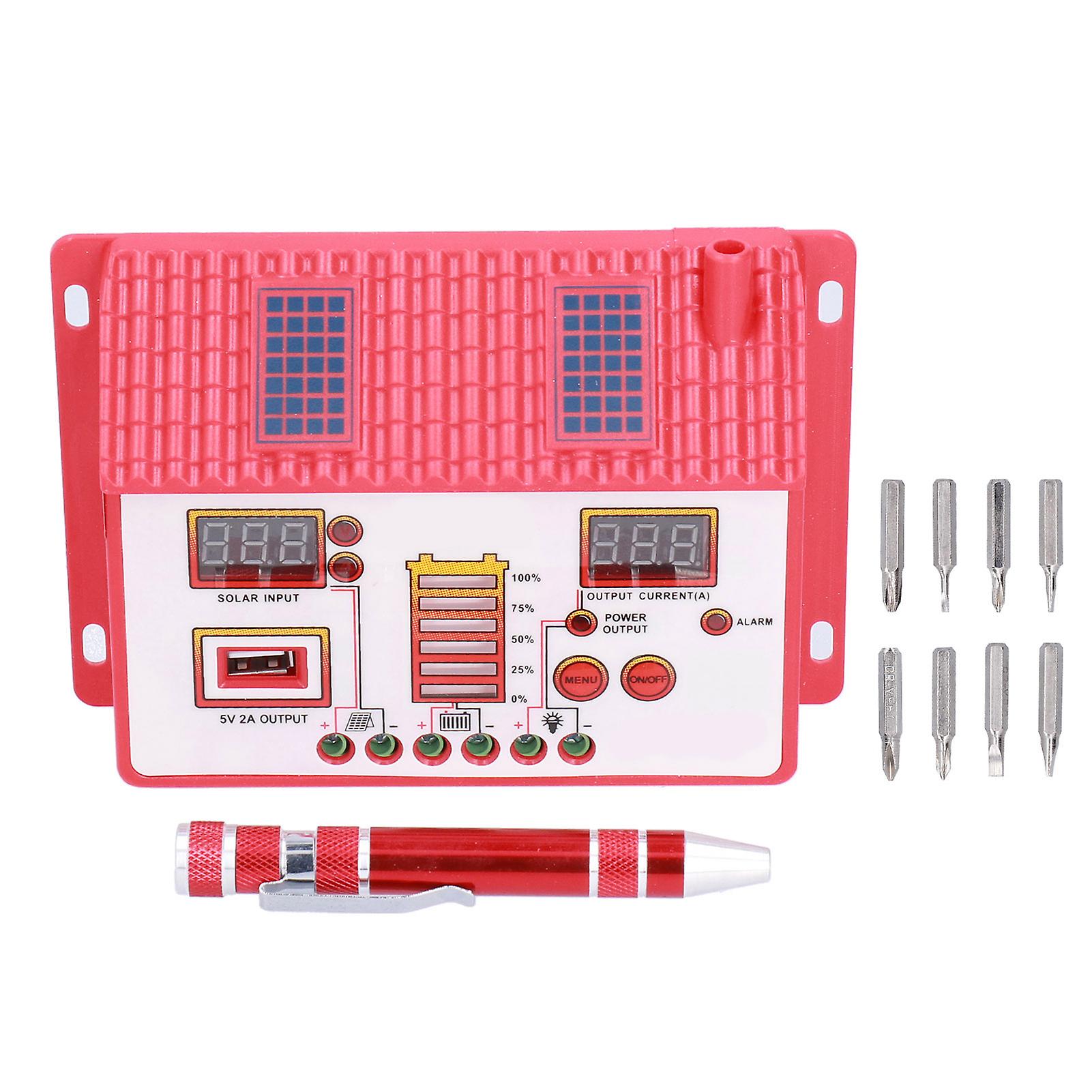 Solar Charge Controller House Shape 12V 24V Automatic Recognition LED Digital Display Regulator
