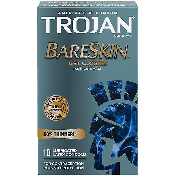 Trojan Bareskin Premium Thin Lubricated Condoms - 10 Count