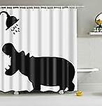 Tryckt duschdraperi noshörningsbad 180*180